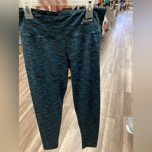 Nirlon leggings multi blue and black color size large new with tags